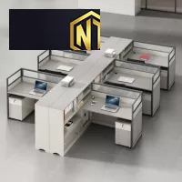 Tổng hợp các bàn làm việc cao cấp theo cụm dành cho nhiều người được sản xuất tại Nội Thất Ngọc Thịnh